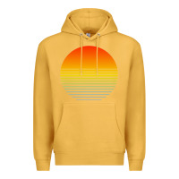 Mustard retro sunset Premium Hoodie - linhVisuals