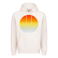 Pale Pink retro sunset Premium Hoodie - linhVisuals