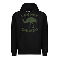 Black funny not emu sed emu   not amused ostrich bird Premium Hoodie - linhVisuals