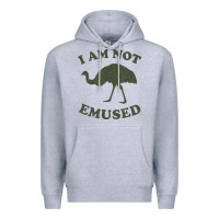 Heather Grey funny not emu sed emu   not amused ostrich bird Premium Hoodie - linhVisuals