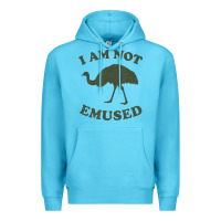 Ocean Blue funny not emu sed emu   not amused ostrich bird Premium Hoodie - linhVisuals