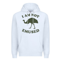 White funny not emu sed emu   not amused ostrich bird Premium Hoodie - linhVisuals