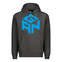 Charcoal Heather gancube Premium Hoodie - linhVisuals