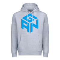 Heather Grey gancube Premium Hoodie - linhVisuals