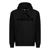 Black jordache Premium Hoodie - linhVisuals