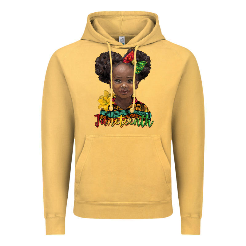 Juneteenth African Girl Vintage Hoodie by BarkalooDesign | Teevron