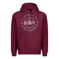Burgundy graphic 365 grumpy the legend men funny gift Premium Hoodie - linhVisuals
