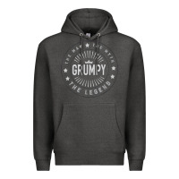 Charcoal Heather graphic 365 grumpy the legend men funny gift Premium Hoodie - linhVisuals