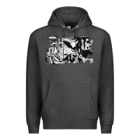 Charcoal Heather guernica artwork Premium Hoodie - linhVisuals