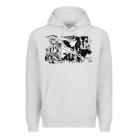 Dove Grey guernica artwork Premium Hoodie - linhVisuals