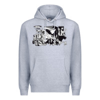 Heather Grey guernica artwork Premium Hoodie - linhVisuals