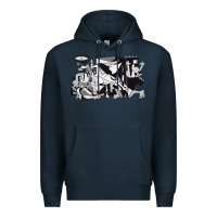 Navy guernica artwork Premium Hoodie - linhVisuals