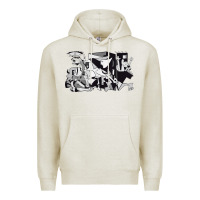 Oatmeal Heather guernica artwork Premium Hoodie - linhVisuals