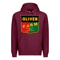 Burgundy oliver farm Premium Hoodie - linhVisuals