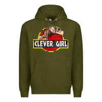 Army Green clever girl Premium Hoodie - linhVisuals