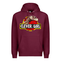 Burgundy clever girl Premium Hoodie - linhVisuals