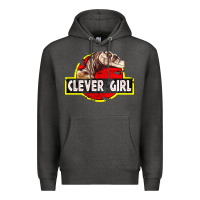 Charcoal Heather clever girl Premium Hoodie - linhVisuals