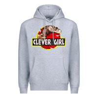 Heather Grey clever girl Premium Hoodie - linhVisuals