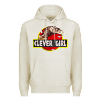Oatmeal Heather clever girl Premium Hoodie - linhVisuals