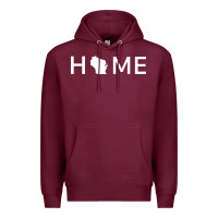 Burgundy home in wisconsin love u.s Premium Hoodie - linhVisuals