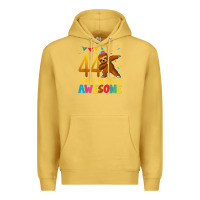 Antique Gold 44 years old birthday sloth dabbing 44th birthday sloth Premium Hoodie - linhVisuals