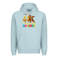 Blue Mist 44 years old birthday sloth dabbing 44th birthday sloth Premium Hoodie - linhVisuals