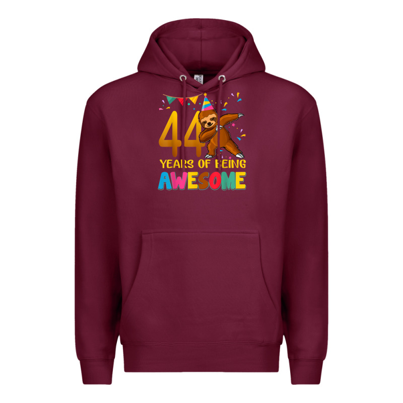 44 Years Old Birthday Sloth Dabbing 44th Birthday Sloth Premium Hoodie by linhVisuals | Teevron