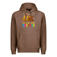 Chestnut 44 years old birthday sloth dabbing 44th birthday sloth Premium Hoodie - linhVisuals