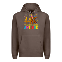 Coffee 44 years old birthday sloth dabbing 44th birthday sloth Premium Hoodie - linhVisuals