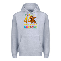 Heather Grey 44 years old birthday sloth dabbing 44th birthday sloth Premium Hoodie - linhVisuals