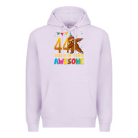 Lilac 44 years old birthday sloth dabbing 44th birthday sloth Premium Hoodie - linhVisuals