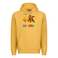 Mustard 44 years old birthday sloth dabbing 44th birthday sloth Premium Hoodie - linhVisuals