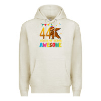 Oatmeal Heather 44 years old birthday sloth dabbing 44th birthday sloth Premium Hoodie - linhVisuals