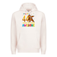 Pale Pink 44 years old birthday sloth dabbing 44th birthday sloth Premium Hoodie - linhVisuals