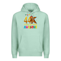Seafoam 44 years old birthday sloth dabbing 44th birthday sloth Premium Hoodie - linhVisuals