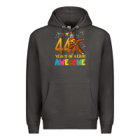 Smoke 44 years old birthday sloth dabbing 44th birthday sloth Premium Hoodie - linhVisuals