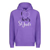 Purple i love and heart the kids of st jude shirt for runners Premium Hoodie - linhVisuals