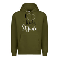 Army Green i love and heart the kids of st jude shirt for runners Premium Hoodie - linhVisuals
