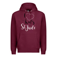 Burgundy i love and heart the kids of st jude shirt for runners Premium Hoodie - linhVisuals