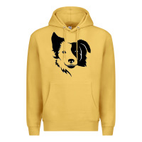 Antique Gold dog, collie, dogs, collies, border collies, puppy, sheepdog Premium Hoodie - linhVisuals