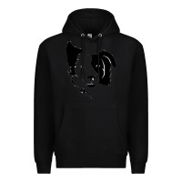 Black dog, collie, dogs, collies, border collies, puppy, sheepdog Premium Hoodie - linhVisuals