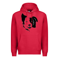 Cardinal dog, collie, dogs, collies, border collies, puppy, sheepdog Premium Hoodie - linhVisuals