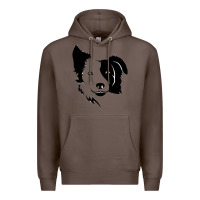 Coffee dog, collie, dogs, collies, border collies, puppy, sheepdog Premium Hoodie - linhVisuals