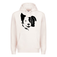 Pale Pink dog, collie, dogs, collies, border collies, puppy, sheepdog Premium Hoodie - linhVisuals