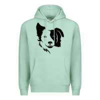 Seafoam dog, collie, dogs, collies, border collies, puppy, sheepdog Premium Hoodie - linhVisuals