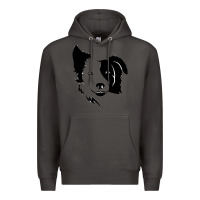 Smoke dog, collie, dogs, collies, border collies, puppy, sheepdog Premium Hoodie - linhVisuals