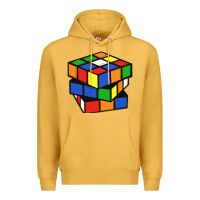 Mustard rubik cube Premium Hoodie - linhVisuals