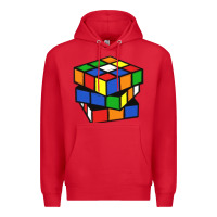 Red rubik cube Premium Hoodie - linhVisuals
