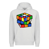 Dove Grey rubik cube Premium Hoodie - linhVisuals