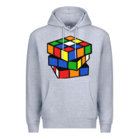 Heather Grey rubik cube Premium Hoodie - linhVisuals